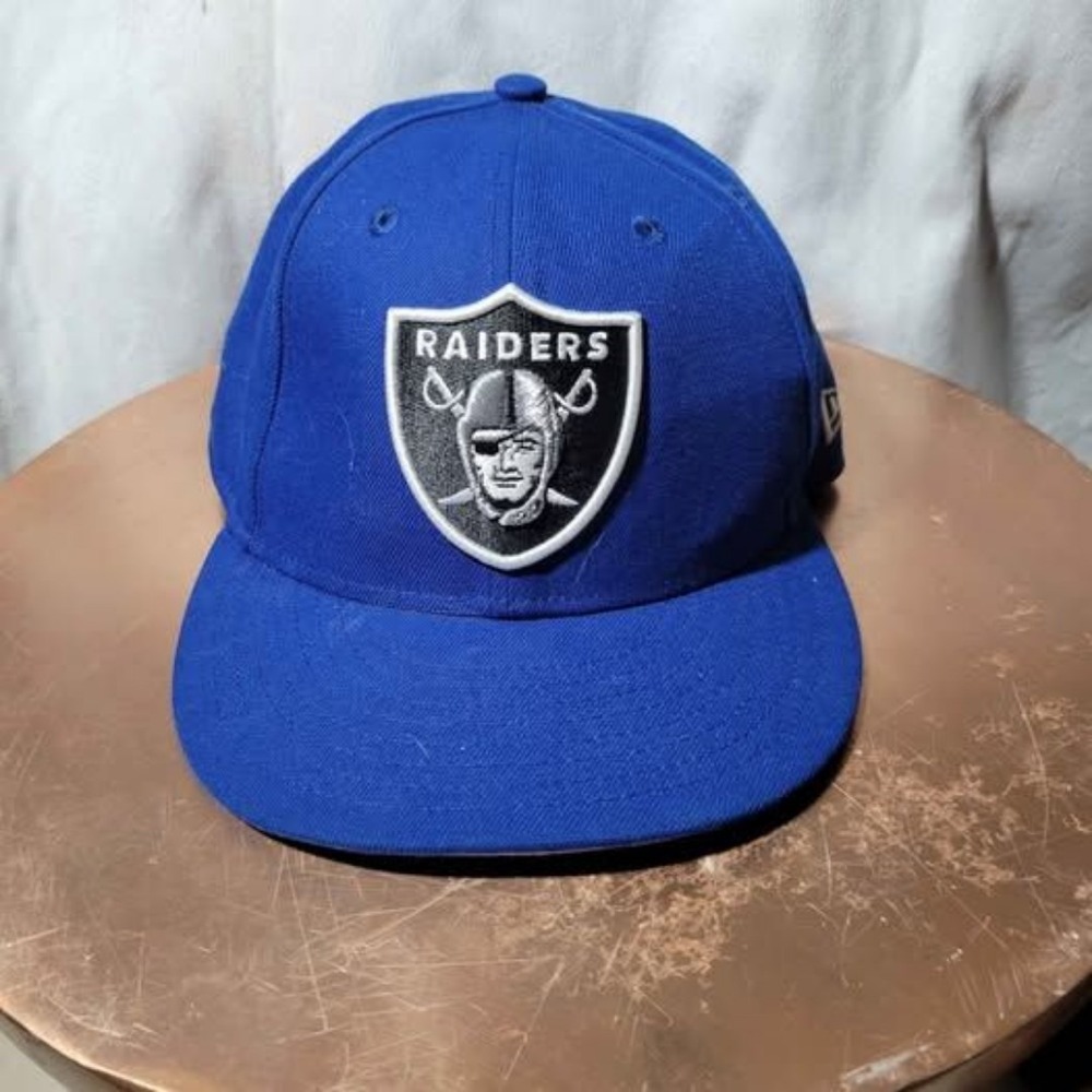 Las Vegas Raiders NFL Snapback Hat By New Era 9FIFTY Southern Cali Blue Colorway